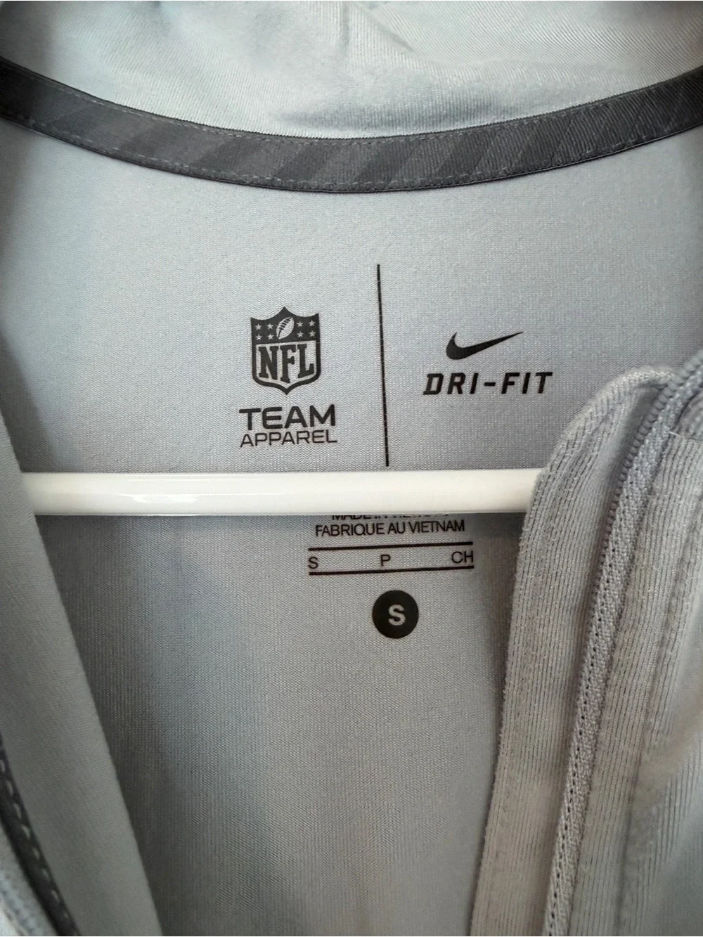 Nike Dri-FIT Green Bay Packers Half Zip Pullover Gray Women's Small Slim Fit